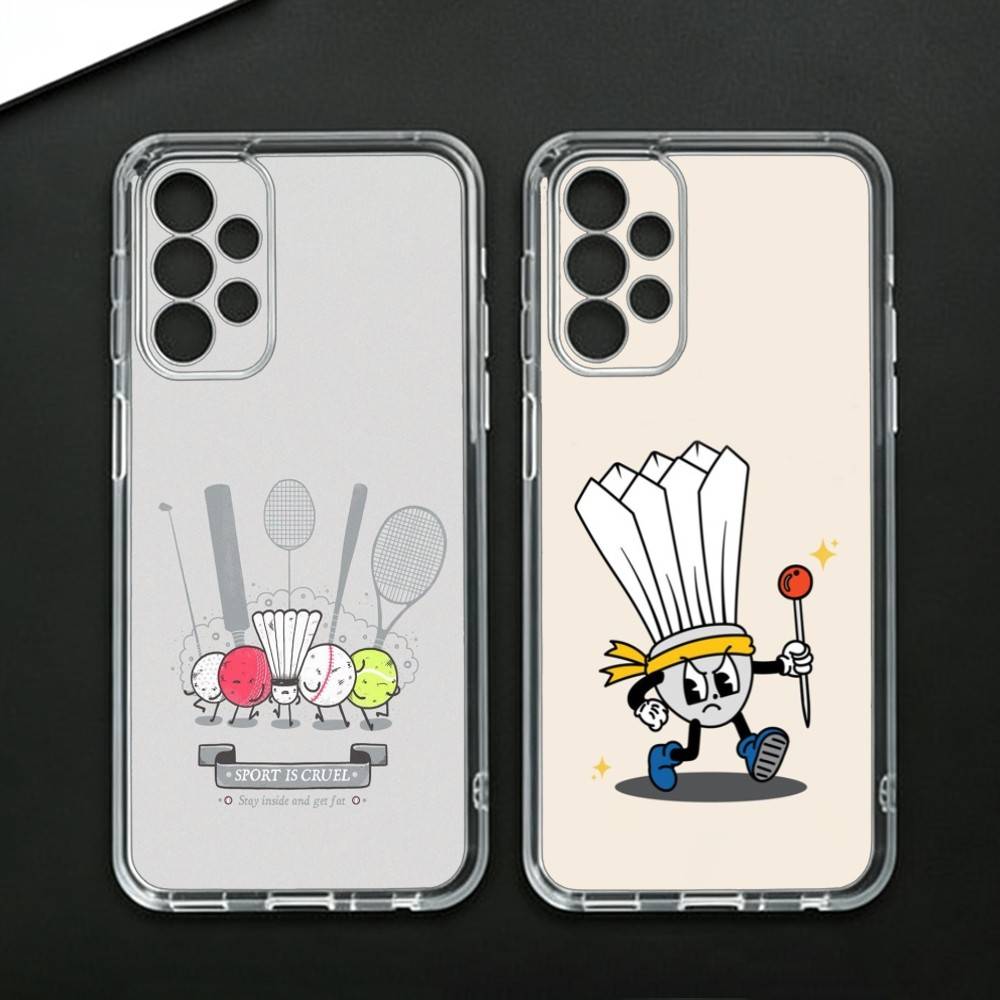 Badminton Quotes - Funda de teléfono con ilustración de