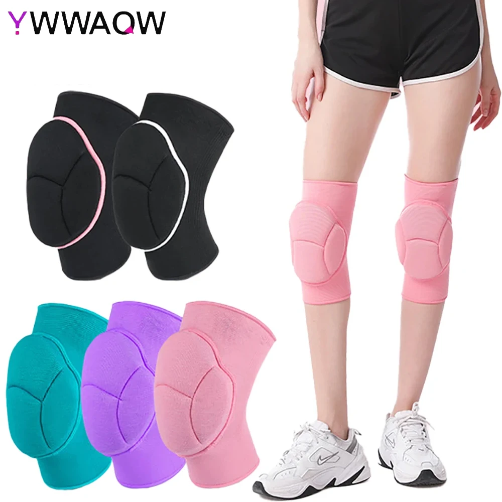 Knee Brace Badminton - Rodilleras de esponja gruesa antideslizantes para